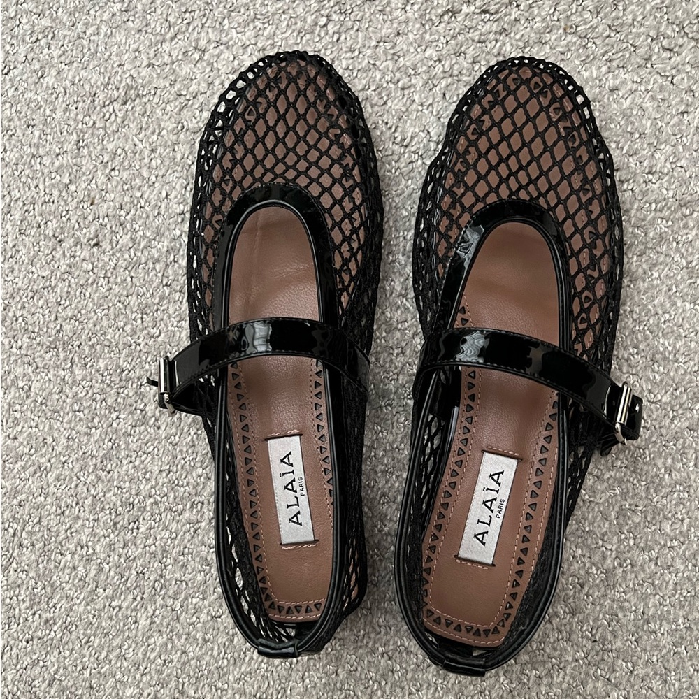 Alaïa mesh ballerina flats